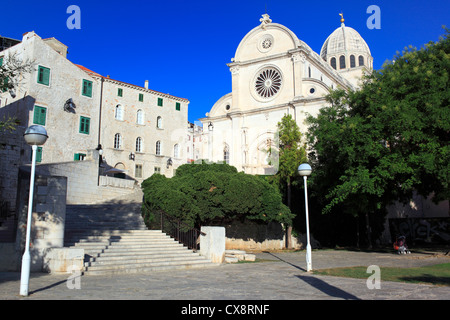 Cathédrale de Saint James, Sibenik, Croatie, Dalmatie Banque D'Images