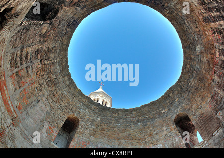 Oculus de Vestibule de Dioclétien, Split, Dalmatie, Croatie Banque D'Images