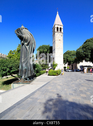 Statue de l'évêque Grégoire de Nin (Grgur Ninski), Split, Dalmatie, Croatie Banque D'Images