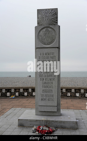 Les Fusiliers Mont-Royal,Memorial WWII, plage de Dieppe, Seine-Maritime, Normandie, France, Europe Banque D'Images