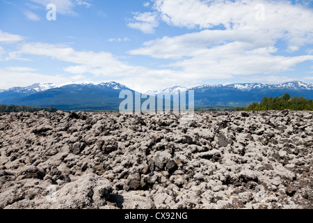 Le gouvernement Nisga'a Memorial Lava Bed Provincial Park, BC Canada Banque D'Images