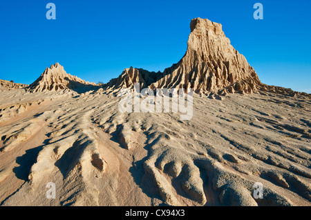 Formation de dune des murs de Chine dans le parc national de Mungo. Banque D'Images
