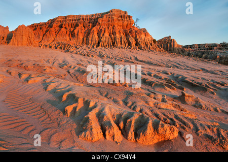 Formation de dune des murs de Chine dans le célèbre parc national de Mungo. Banque D'Images