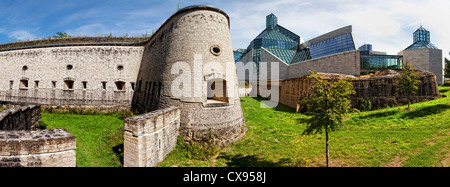 Tours de Fort Thuengen, Musée d'Art Moderne Grand-Duc Jean, Mudam, Plateau du Kirchberg, Luxembourg, Europe Banque D'Images