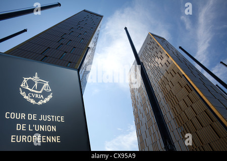 Tours de bureaux, Cour de Justice européenne, Plateau du Kirchberg, Quartier Européen, la Ville de Luxembourg, Europe Banque D'Images