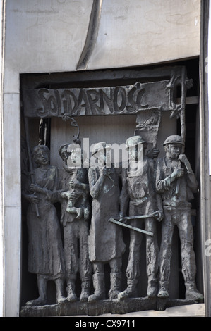 Monument aux morts de 1970 travailleurs des chantiers navals de Gdańsk Banque D'Images