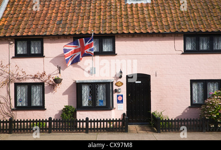 Bed and breakfast Union Jack flag Angleterre Suffolk Aldeburgh Banque D'Images