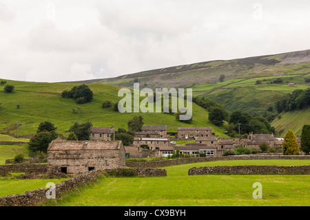 Le village de Gunnerside dans Swaledale dans le North Yorkshire, Angleterre, Grande-Bretagne, Royaume-Uni Banque D'Images