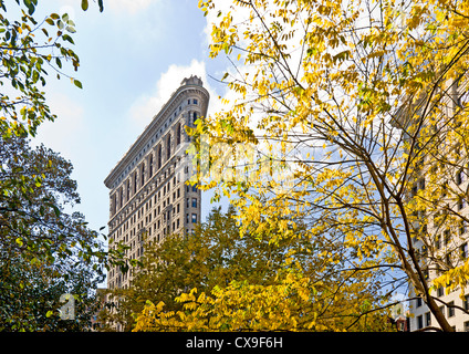 Le Flatiron Building sur la 23e Rue, à Manhattan, New York City. Banque D'Images