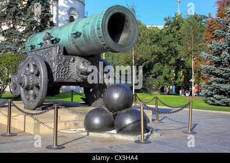 Tsar Cannon (1586), Moscou Kremlin, Moscou, Russie Banque D'Images