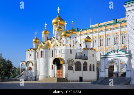 Cathédrale de l'Annonciation (1489), Moscou Kremlin, Moscou, Russie Banque D'Images