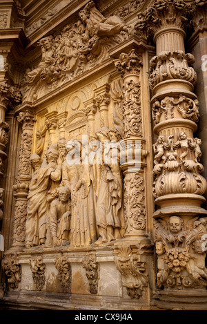 Détail de pierre à la Cathédrale St Marta à Astorga, Espagne. Banque D'Images