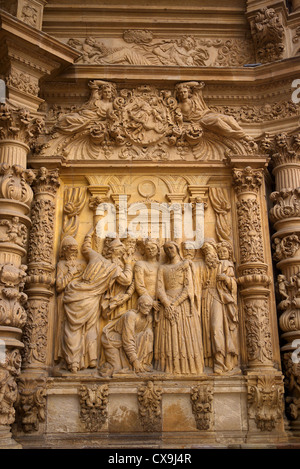 Détail de pierre à la Cathédrale St Marta à Astorga, Espagne. Banque D'Images