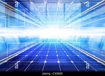 Arrière-plan de la technologie avec des formes géométriques transparent Banque D'Images