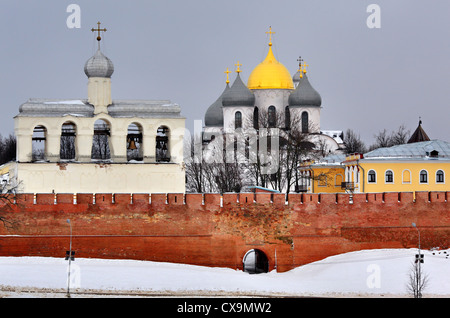 Novgorod Kremlin, Veliki Novgorod, Novgorod Region, Russie Banque D'Images