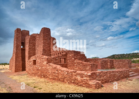 Église de la Mission à ruines Abo, Salinas Pueblo Missions National Monument, New Mexico, USA Banque D'Images