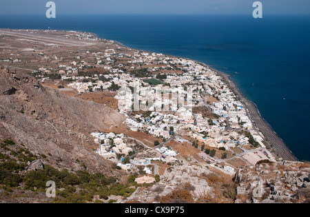 Kamari, Santorini, Grèce Banque D'Images