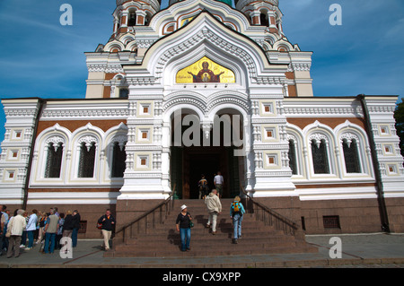 La cathédrale orthodoxe Alexandre Nevsky (1900) District de Toompea Vanalinn la vieille ville Tallinn Estonie Europe Banque D'Images