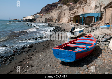 Plage Près de Akrotiri, Santorin, Grèce Banque D'Images