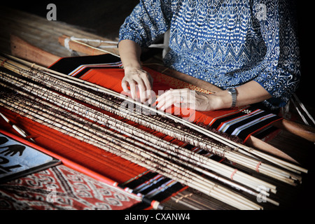 Loom asiatiques classiques au travail Banque D'Images