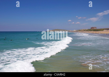 La plage de Fistral, Newquay, Cornwall, Angleterre, Royaume-Uni, Europe Banque D'Images