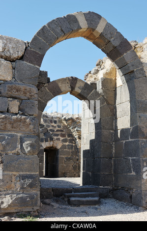 Vestiges de la forteresse des croisés de Belvoir, dans le nord d'Israël (Kohav Hayarden) Banque D'Images