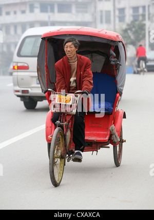 Suzhou, pousse-pousse Banque D'Images