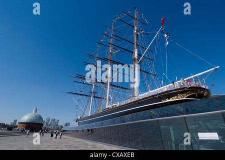 Le Cutty Sark Clipper thé rénové, Greenwich, Londres, Angleterre, Royaume-Uni, Europe Banque D'Images