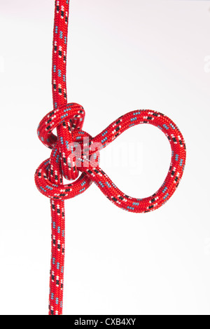 'Alpine Butterfly Loop (Boucle) sertisseuse knot' pour l'escalade Banque D'Images