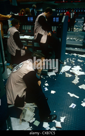 Les contrats à terme et des produits de commerçants de la LIFFE Exchange au cours des années 1990, Ville de Londres. Banque D'Images