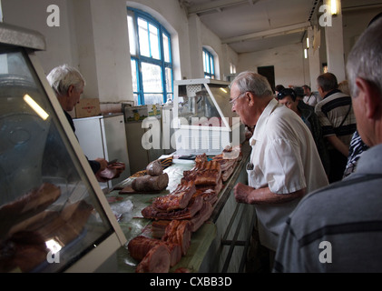 Les acheteurs de viande pavilion Banque D'Images