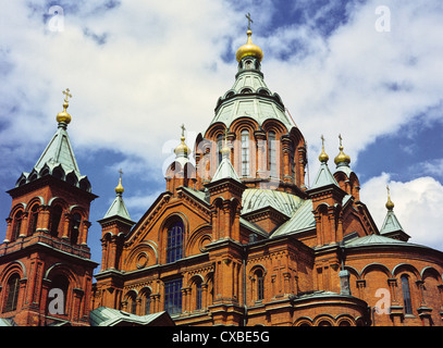 La Cathédrale Orthodoxe Uspenski à Helsinki, Finlande Banque D'Images