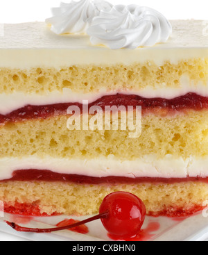 Strawberry Cake en couches, Close Up Banque D'Images