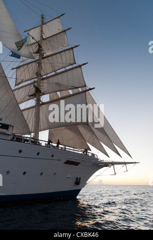 Star Clipper croisière voile, Dominique, Antilles, Caraïbes, Amérique Centrale Banque D'Images