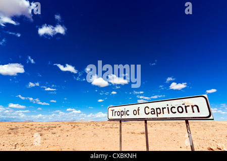 Tropique du Capricorne signe, désert du Namib, Namibie, Afrique Banque D'Images