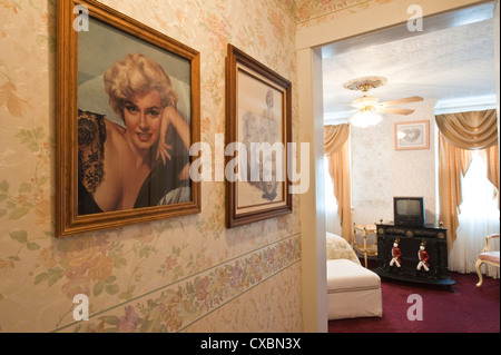 Marilyn Monroe à la chambre d'Edith Palmer's Country Inn, un style victorien construit en 1863, Virginia City. Nevada Banque D'Images