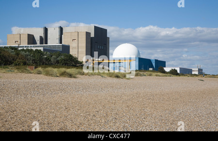 Sizewell B et d'une plage de puissance nucléaire Angleterre Suffolk Banque D'Images