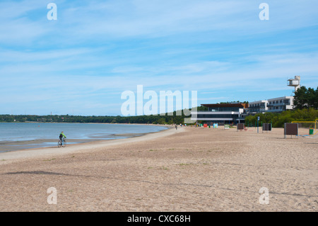 Plage, dans le quartier de Pirita Tallinn Estonie Europe Banque D'Images