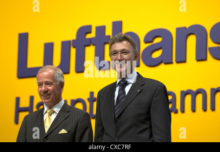 Berlin, le Dr Ing hc Juergen Weber et Wolfgang Mayrhuber, Lufthansa AG Banque D'Images