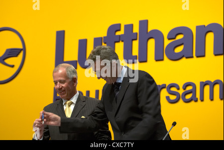 Berlin, le Dr Ing hc Juergen Weber et Wolfgang Mayrhuber, Lufthansa AG Banque D'Images