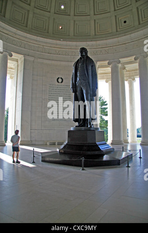 L'intérieur le Thomas Jefferson Memorial, Washington DC, United States. Banque D'Images