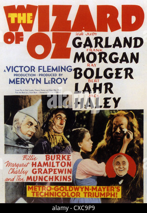 Le Magicien d'OZ pour l'Affiche du film MGM 1939 classic avec Judy Garland Banque D'Images