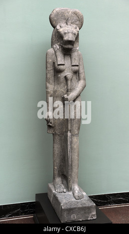 Statue de la Déesse Sakhmet Lion. Diorite. Règne d'Aménophis III. C. 1400-1365 BC. D'origine inconnue. Banque D'Images