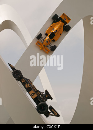 Voitures de course Lotus affichée à la Goodwood Festival of Speed England UK 2012 Banque D'Images