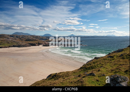 Polin Beach L'une des plus belles plages de Sutherland. Ben pile peut être vu dans la distance à l'extrême gauche.L'Ecosse Banque D'Images