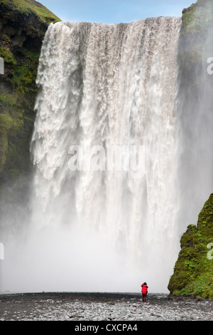 Cascade de Skogafoss, sud de l'islande Banque D'Images