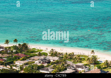 Lanikai Beach, Kailua, Hawaii, Oahu Banque D'Images