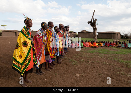 Masai, Masai Mara, Kenya, Afrique de l'Est, l'Afrique Banque D'Images