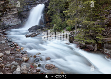 Baring Creek Falls, Glacier National Park, Montana, États-Unis d'Amérique, Amérique du Nord Banque D'Images