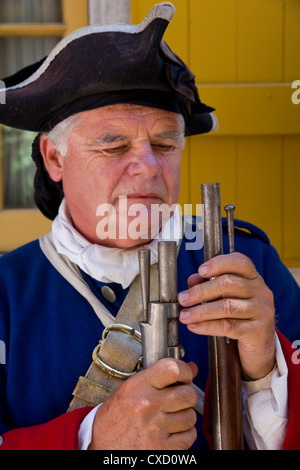 Costume Canadien français du 17e siècle, la Nouvelle France Festival, la ville de Québec, Canada Banque D'Images